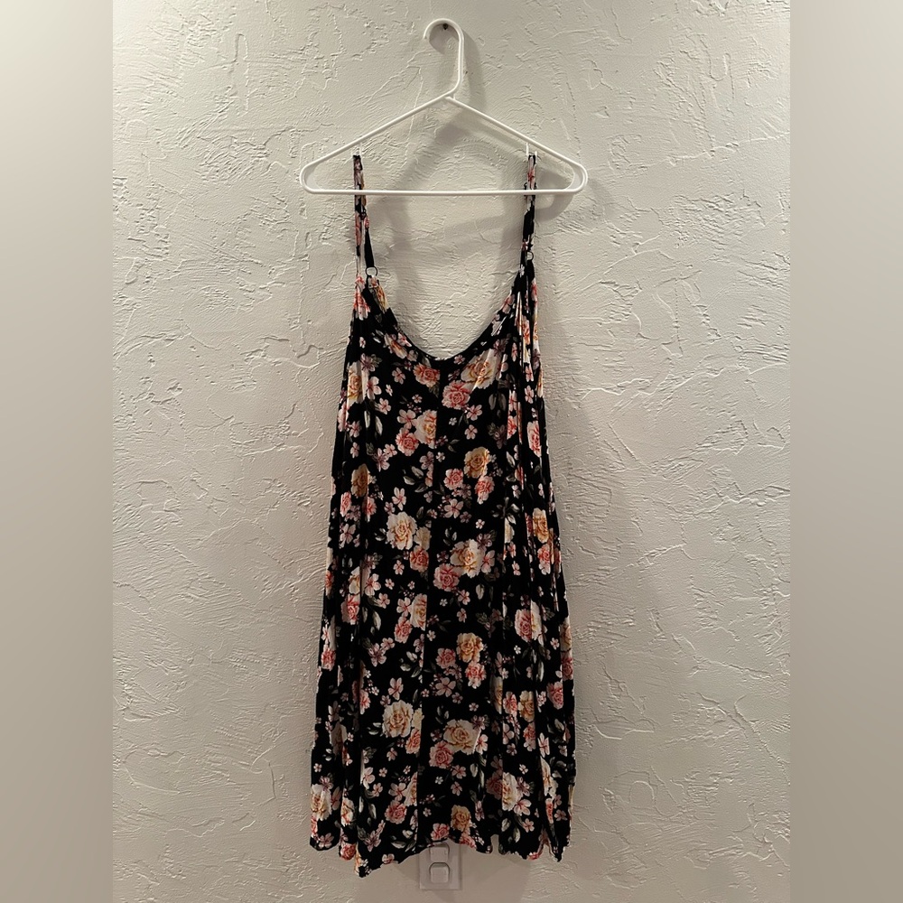 torrid Black Floral spaghetti strap Dress
